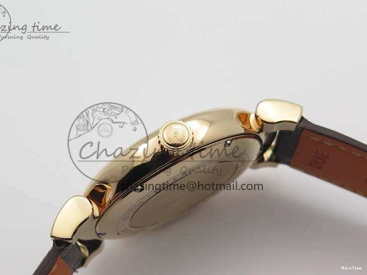 MIROTIME 1221 Neat Da Vinci IW356601 RG MKF 1:1 Best Edition White Dial On Brown Leather Strap A 7230